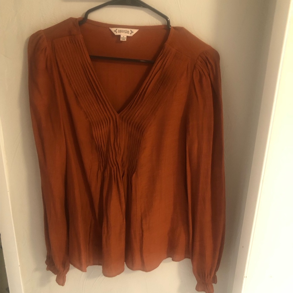 Burnt orange blouse